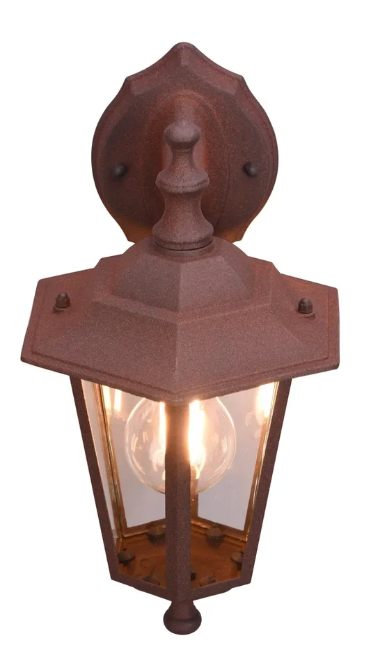 Applique da Esterno Attacco E27 in Alluminio Ruggine - immagine 3