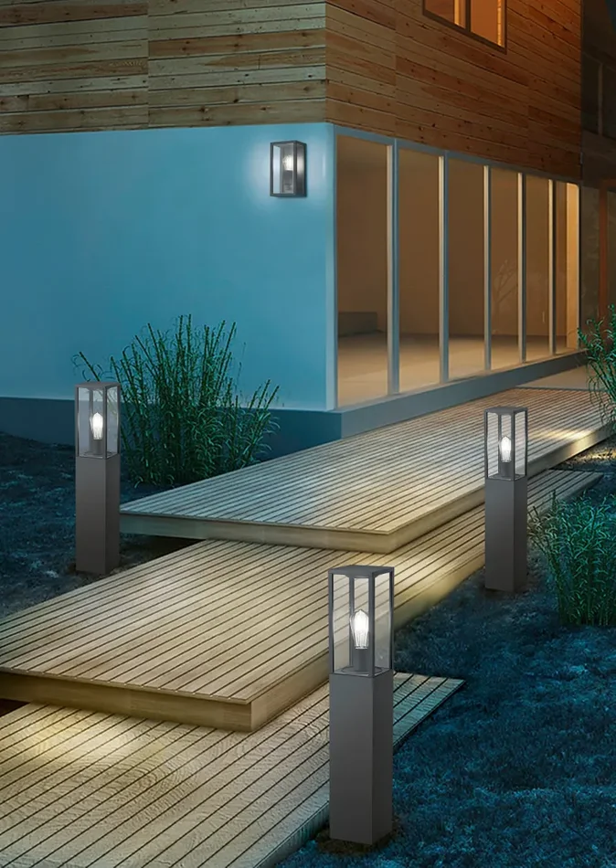 Applique da Esterno E27 in Pressofusione di alluminio Antracite - immagine 2