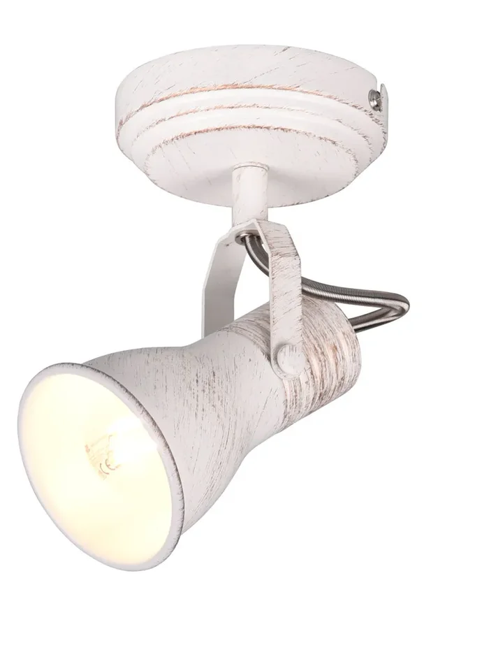 Applique da Interno Attacco E14 in Metallo Bianco antico Online - immagine 2