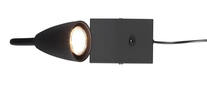 Applique da Interno Attacco GU10 in Metallo Nero Opaco - immagine 2