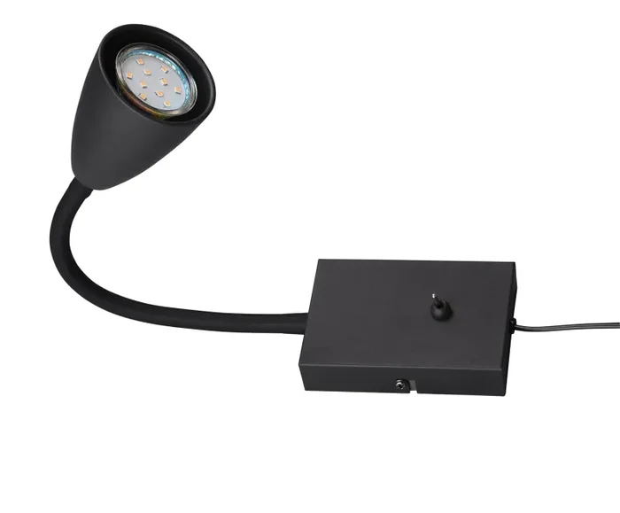 Applique da Interno Attacco GU10 in Metallo Nero Opaco - immagine 3