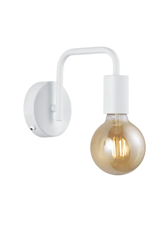 Applique da Interno E27 in Metallo Bianco Opaco