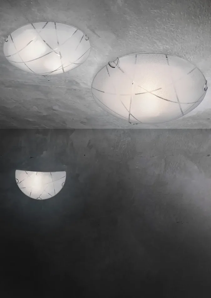 Applique da Interno E27 in Vetro Bianco - immagine 3