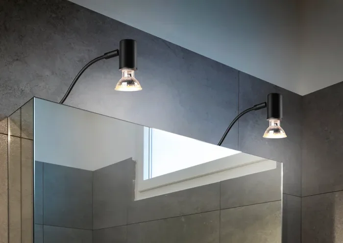 Applique da Interno GU10 in Metallo Nero Opaco In saldo