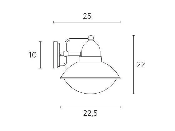 Applique in Basso da Esterno E27 in Alluminio Sovil Corten - immagine 2