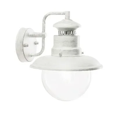 Applique in Basso da Esterno E27 in Metallo Sovil Bianco e Argento