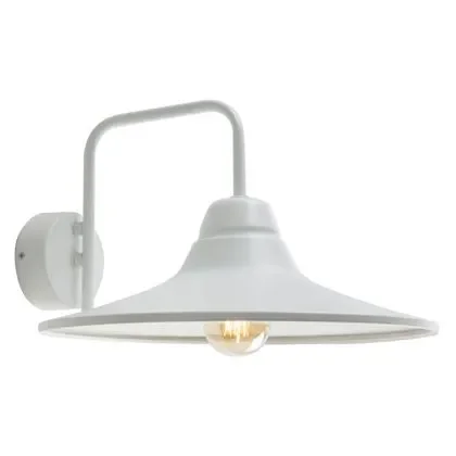 Applique in Basso da Esterno E27 in Metallo Sovil Bianco