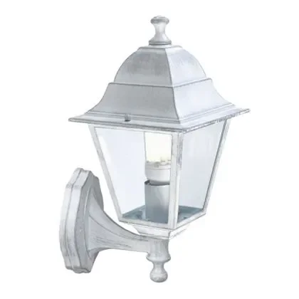 Applique Piccola in Alto da Esterno in Alluminio Sovil Bianco e Argento Online