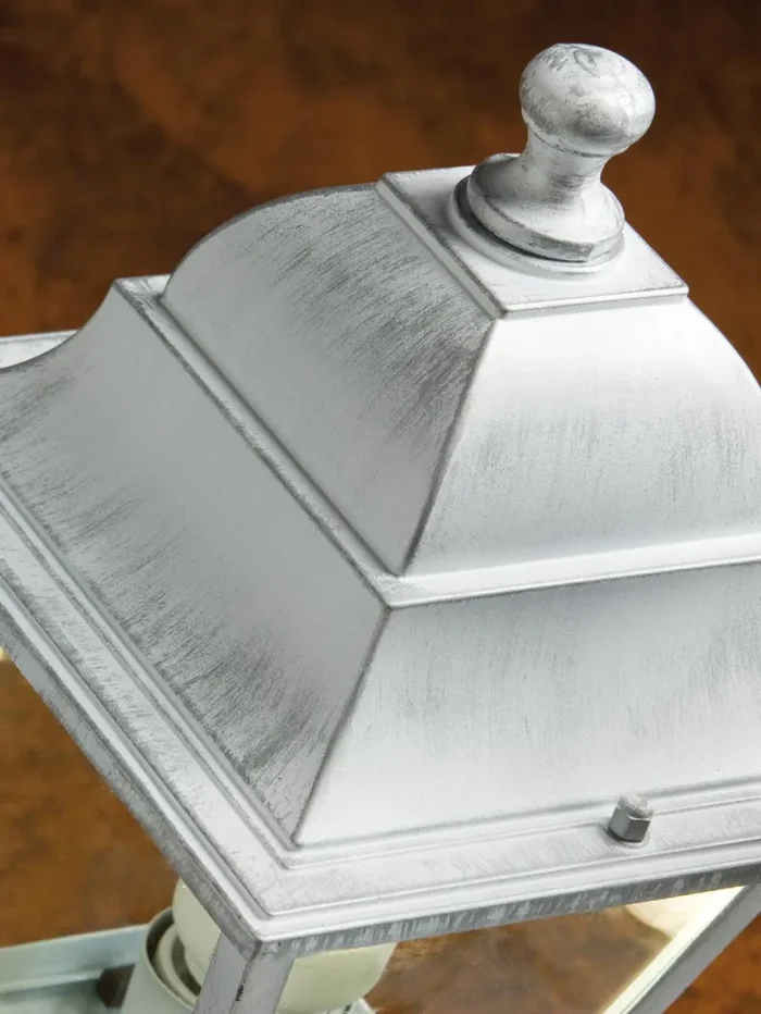 Applique Piccola in Alto da Esterno in Alluminio Sovil Bianco e Argento Online - immagine 3