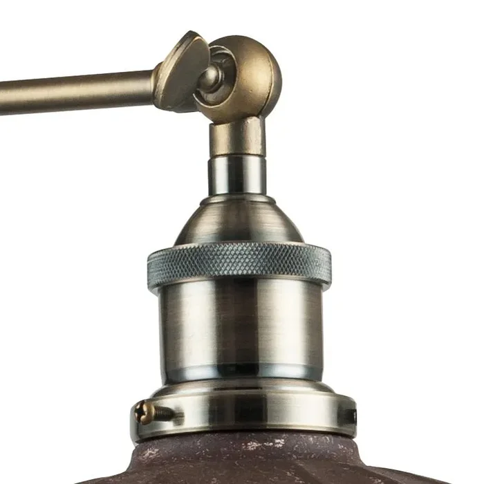 Applique Smerlettata Metallo Invecchiato Lampade da Parete Rustiche Vintage E27 - immagine 3