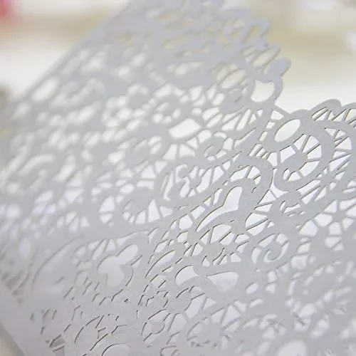 Apribile taglio laser inviti matrimonio fai da te partecipazioni matrimonio… Vendita calda online - immagine 2