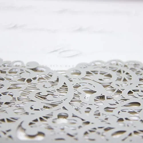 Apribile taglio laser inviti matrimonio fai da te partecipazioni matrimonio… Vendita calda online - immagine 3