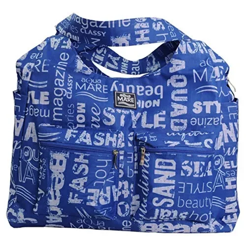 Aqua Di Mare Borsa Tonda Stampata Nero M, Royal Blue