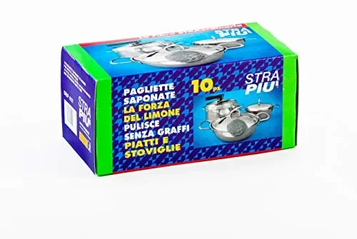 Arcasa DEP627/S Spugne Saponate Acciaio, 10 pezzi