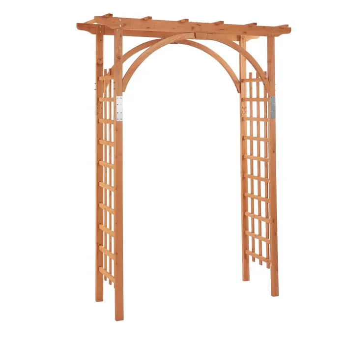 Arco da Giardino Pergola 160x60x215 cm in Legno Marrone Chiaro