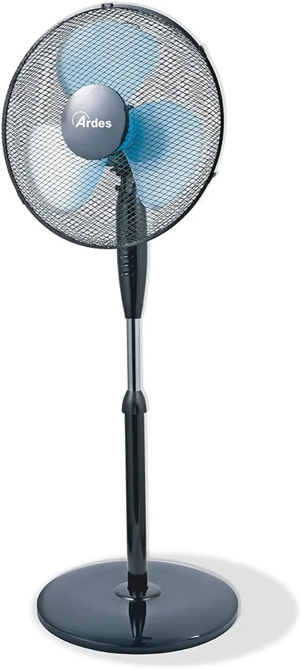 ARDES | AR5EA40P Ventilatore a Piantana Potente Silenzioso 3 Pale 40 cm Oscillante con Altezza e Inclinazione Regolabile Ventilatore a Stelo Ardes 3 Velocità Modello