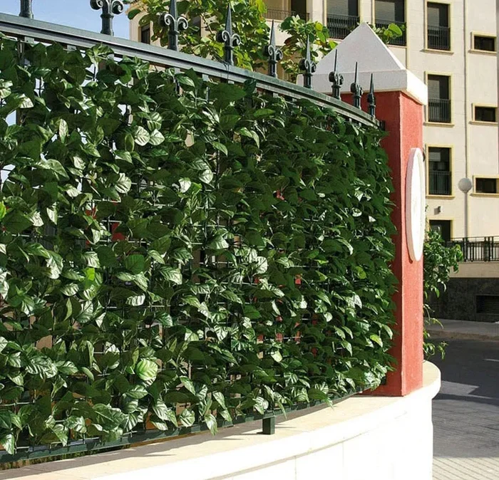 Arella Siepe Sintetica Artificiale 300×150 cm in Polipropilene Ombreggiante Bauer Foglie di Lauro