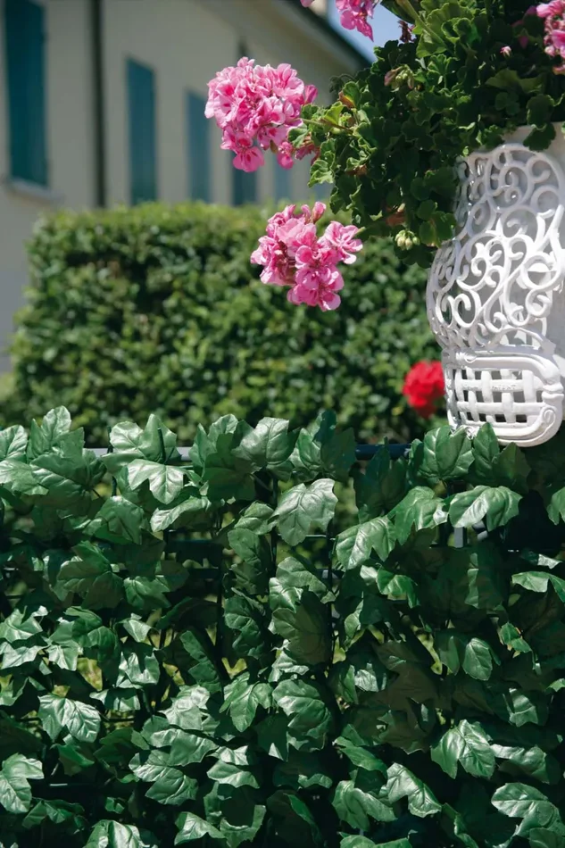 Arella Siepe Sintetica Artificiale in Polipropilene Ombreggiante Rama Foglie di Edera Varie Misure - immagine 2