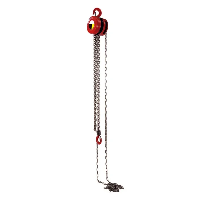 Argano a catena manuale 3 mt 1 ton paranco sollevatore con gancio frizionato - immagine 2