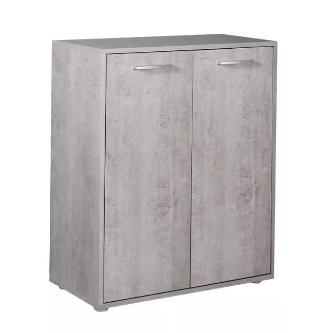 Armadietto Multiuso 2 Ante 87,6×35,3×72 cm in Truciolare Nobilitato Cemento