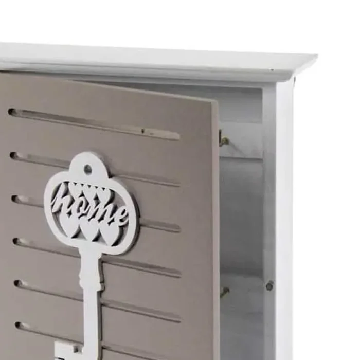 Armadietto Portachiavi da Parete 20×5,8×24 cm in Legno Decoro Chiave con Scritta - immagine 3