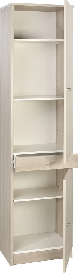 Armadio 2 Ante 1 Cassetto 46x183x34 cm Olmo Chiaro - immagine 3