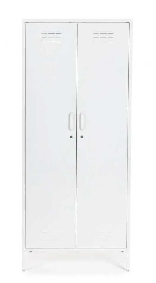 Armadio 2 Ante 50x80x185 cm Cambridge in Acciaio Bianco Online - immagine 2
