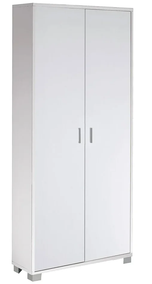 Armadio 2 Ante 83x190x29 cm Bianco Fiammato