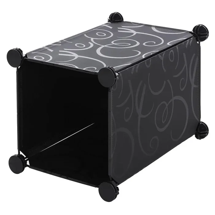 Armadio Guardaroba Modulare 16 Cubi Rizzetti Cube16 Nero - immagine 2