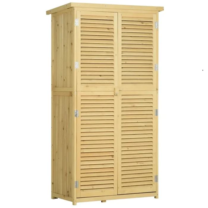 Armadio Mobile Portaoggetti da Giardino 87×46,5×160 cm in Legno