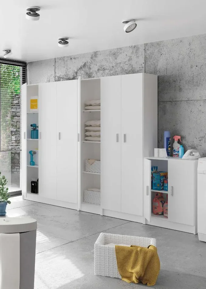 Armadio Multiuso 1 Colonna Rizzetti Denzel Bianco - immagine 3