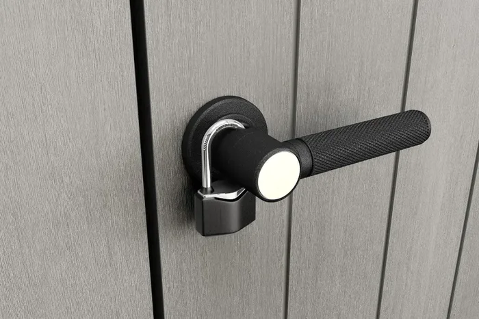 Armadio Porta Attrezzi da Giardino 139,5x120x77 cm in Resina Keter Patio Store Grigio - immagine 3