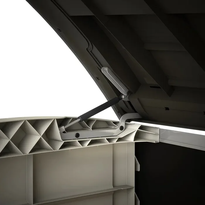 Armadio Porta Attrezzi da Giardino 146x120x82 cm in Resina Keter Store It Out Arc Beige - immagine 3