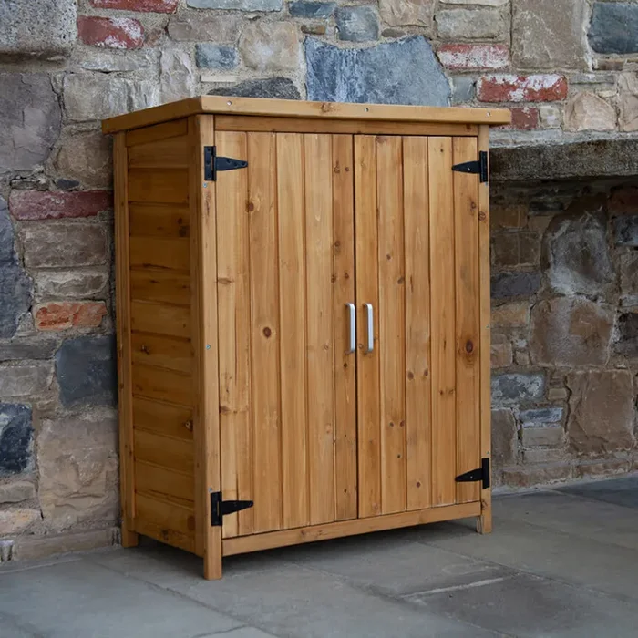 Armadio Porta Attrezzi da Giardino 70x89x35 cm in Legno