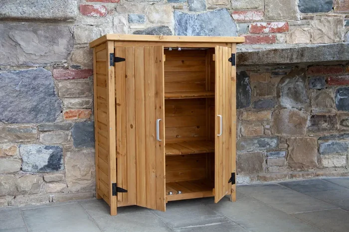 Armadio Porta Attrezzi da Giardino 70x89x35 cm in Legno - immagine 2