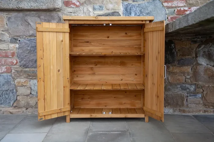 Armadio Porta Attrezzi da Giardino 70x89x35 cm in Legno - immagine 3