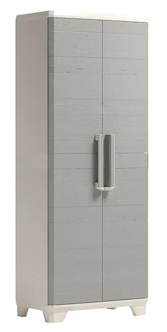 Armadio Portascope da Esterno 3 Ripiani 68x39x182H cm in Plastica Keter Wood Grain Beige Online