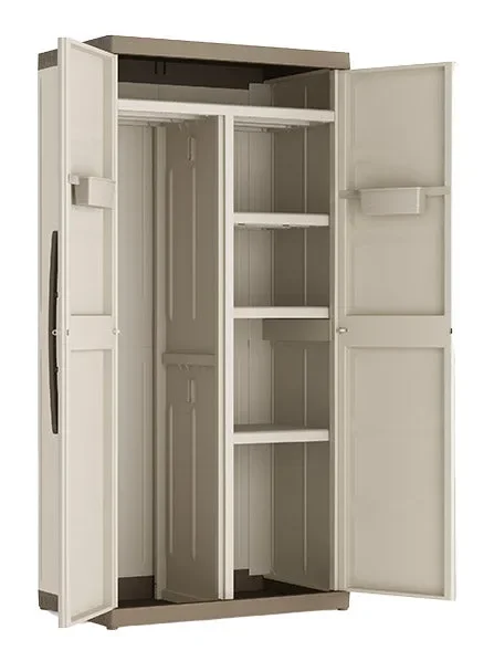 Armadio Portascope da Esterno 4 Ripiani 89x54x182H cm in Plastica Keter Excellence XL Beige/Tortora Vendita calda - immagine 2