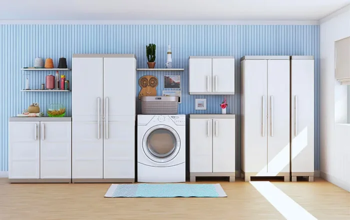 Armadio Portascope da Esterno 4 Ripiani 89x54x182H cm in Plastica Keter Excellence XL Beige/Tortora Vendita calda - immagine 3