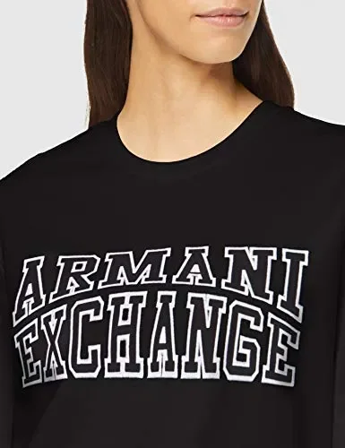 ARMANI EXCHANGE Felpa Donna M, Nero (Black 1200) - immagine 3