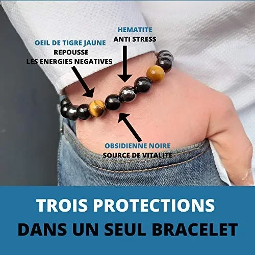 ARMONY PARIS Bracciale Protezione, Marca francese, Pietra Naturale,… - immagine 3