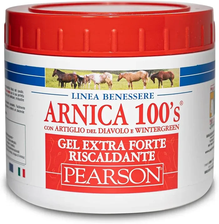 ARNICA 100’s® – Arnica Per Cavalli, Gel Extraforte Riscaldante Pearson [500ml]. Crema Arnica Gel Forte Con Artiglio Del Diavolo e Wintergreen. Pomata Defaticante e Rilassante