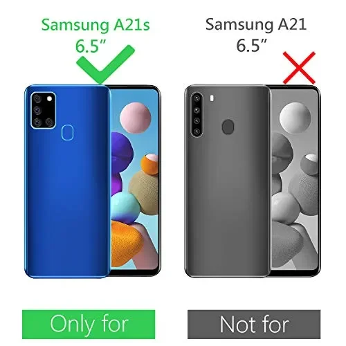 AROYI Cover Samsung Galaxy A21s + Pellicola Protettiva in Vetro Nero Online - immagine 2