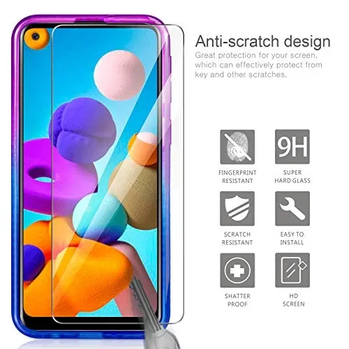 AROYI Cover Samsung Galaxy A21s + Pellicola Protettiva in Vetro Temperato[2… Vendita online - immagine 3