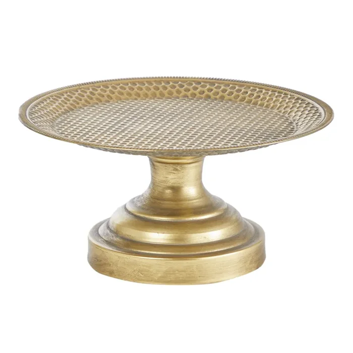 ARPIMEX Alzata Natale 24 x 24 x 12 Cm Metallo Oro