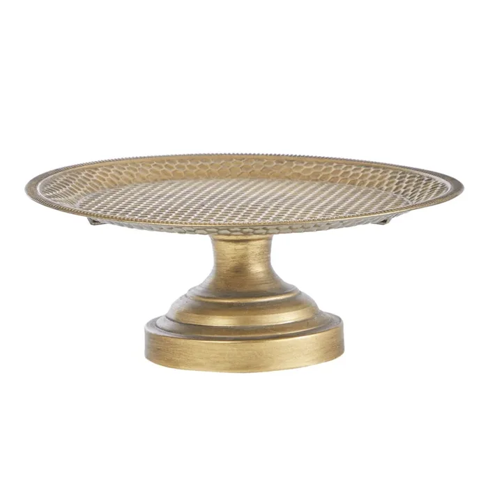 ARPIMEX Alzata Natale 30 x 30 x 12,5 Cm Metallo Oro