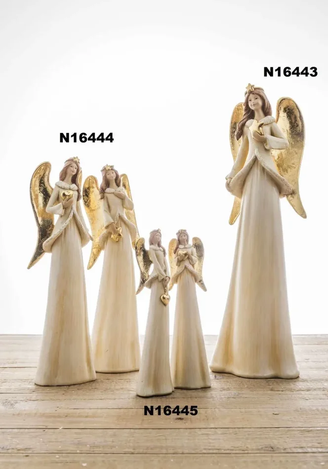 ARPIMEX Angelo Natale in Resina H 19 Cm Gold 1 Pz Moda