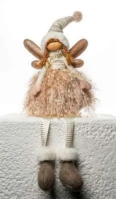 ARPIMEX Angioletto Natale Seduto con Gonna 48 Cm Cipria