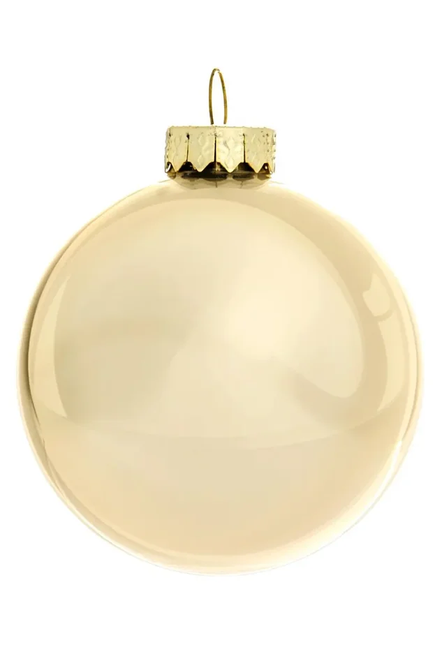 ARPIMEX Box 12 Sfere Natale Vetro D 10 Cm Champagne