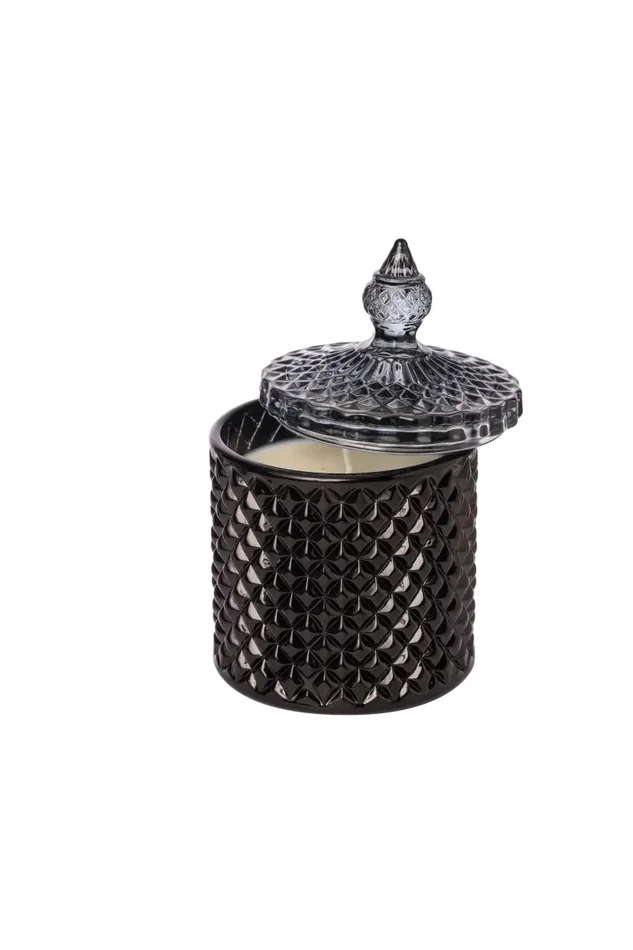 ARPIMEX Candela Vasetto Vetro con Cera D 8,5 Cm H 10 Cm Bomboniera Black